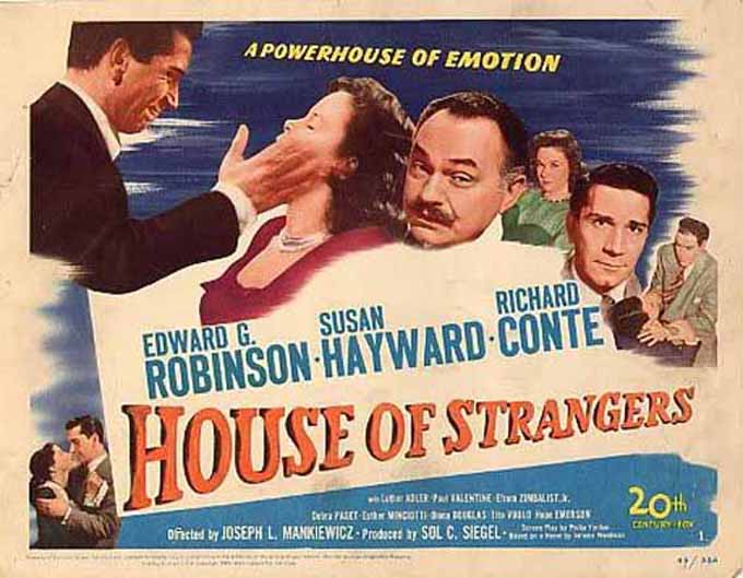 house of strangers movie film poster vintage noir art 