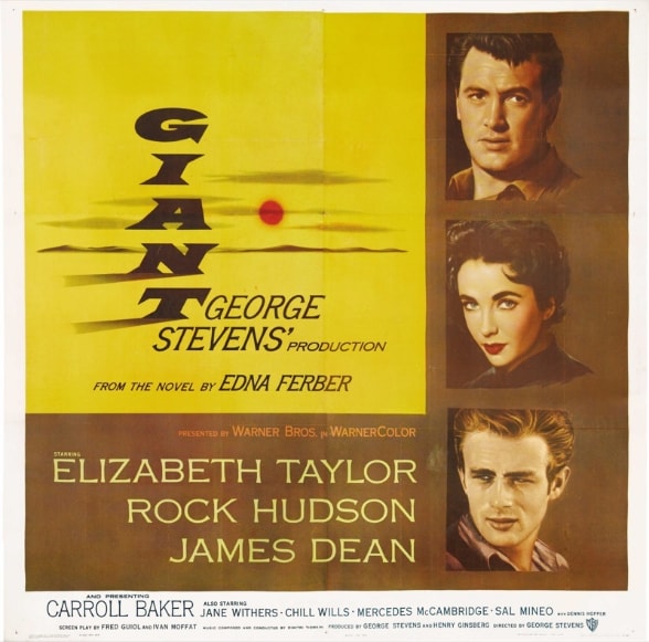 giant 1956 movie rock hudson james dean elizabeth taylor movie film poster